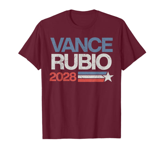 Vance Rubio 2028 President JD Vance Marco Rubio US Flag T-Shirt