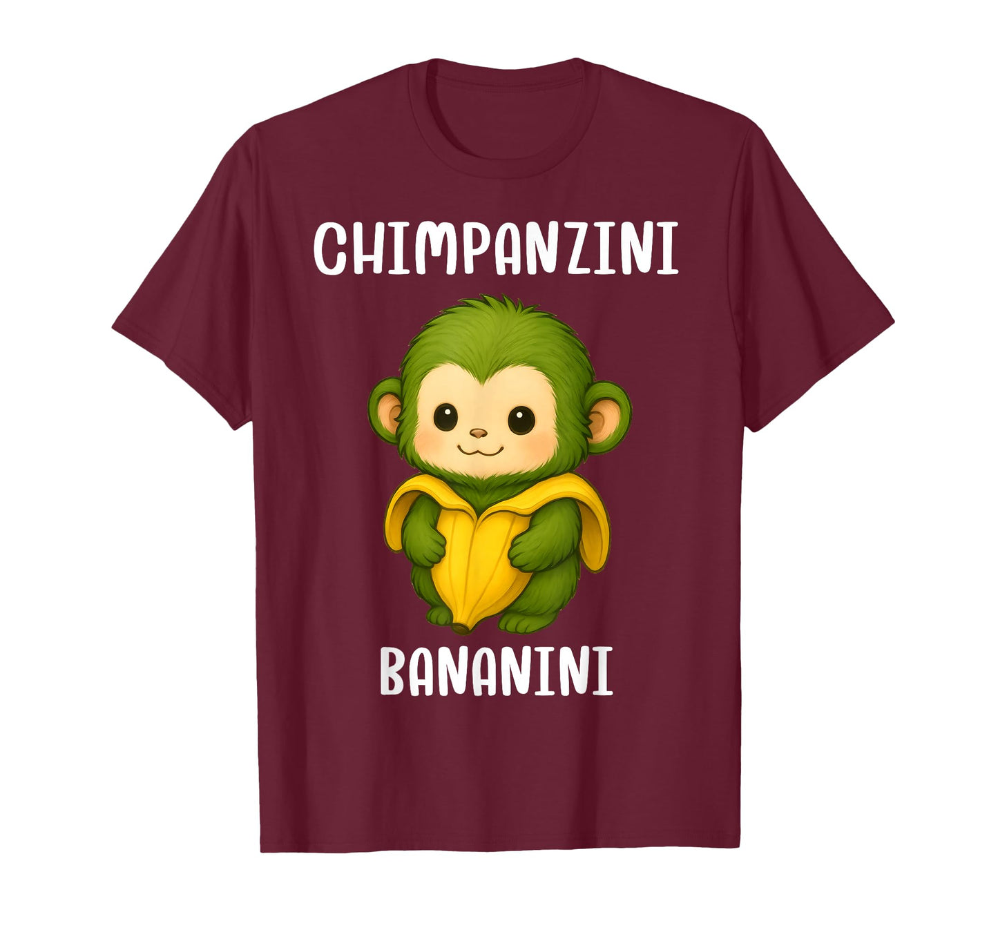 Italian Brainrot Meme Chimpanzini Bananini Kawaii Anime Kids T-Shirt