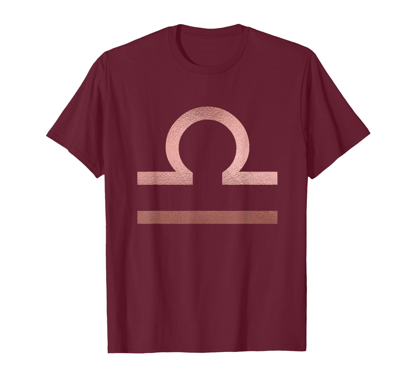Rose Gold Libra Scales Symbol Zodiac Star Sign T-Shirt T-Shirt