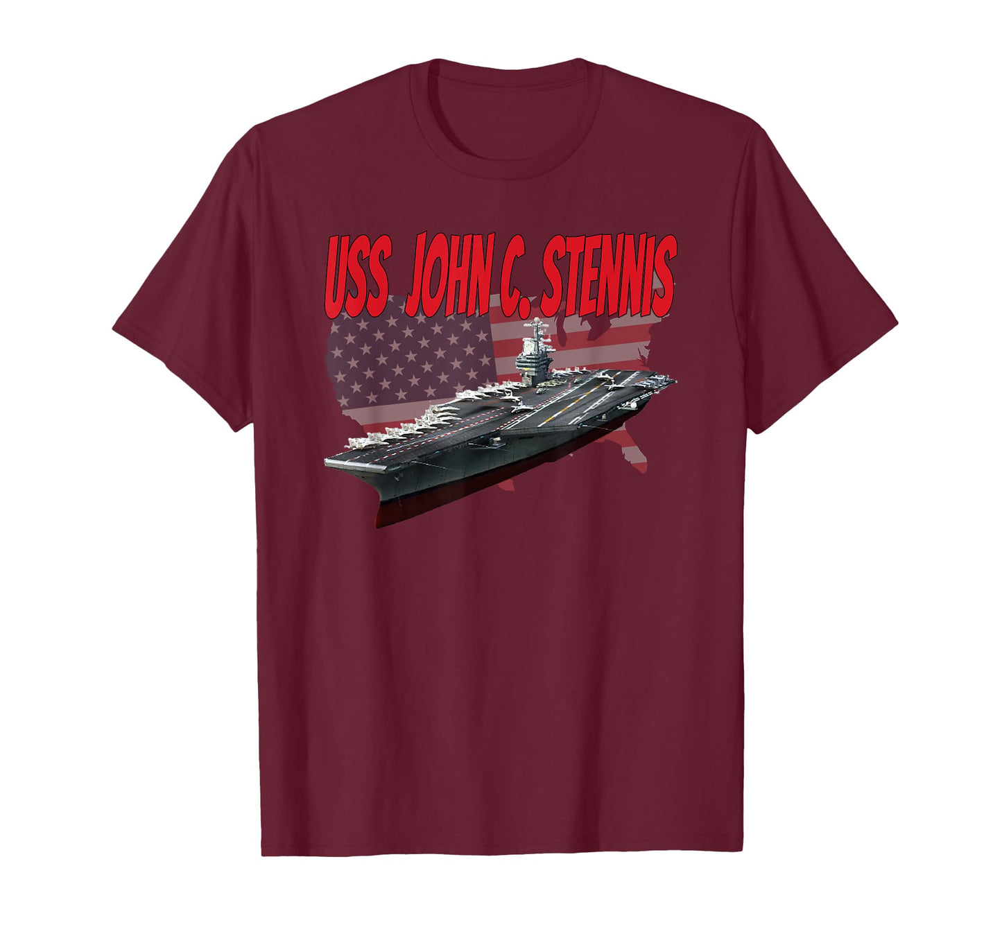 Aircraft Carrier USS John C. Stennis CVN-74 Grandpa Dad Son T-Shirt