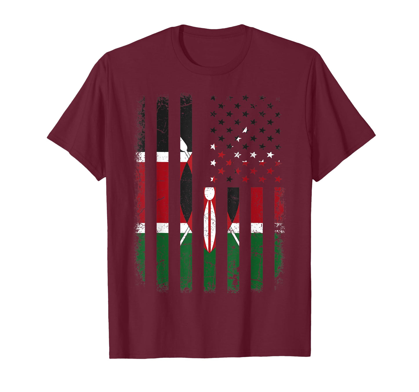 Kenyan American Flag Kenya America Pride Heritage T-Shirt for Women Kids Men