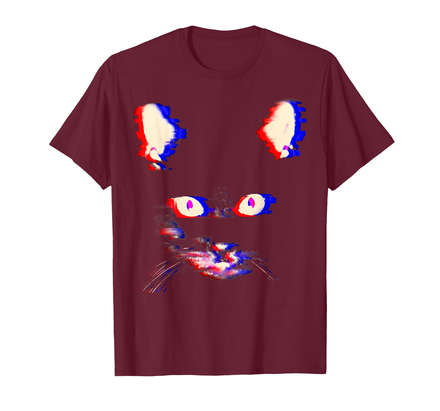 Trippy Psychedelic Cat Vaporwave Aesthetic Grunge Punk Art T-Shirt