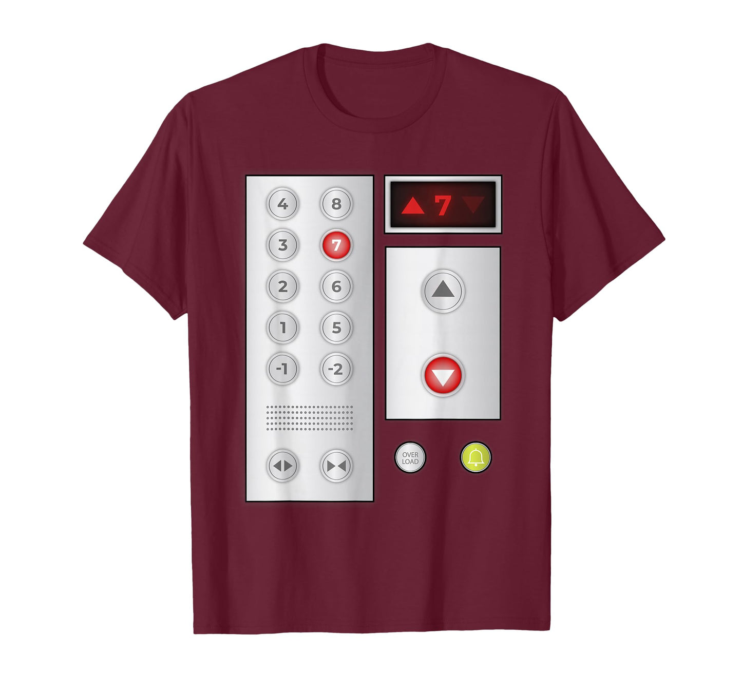 Cool Elevator Buttons Art Men Women Lift Halloween Costume T-Shirt