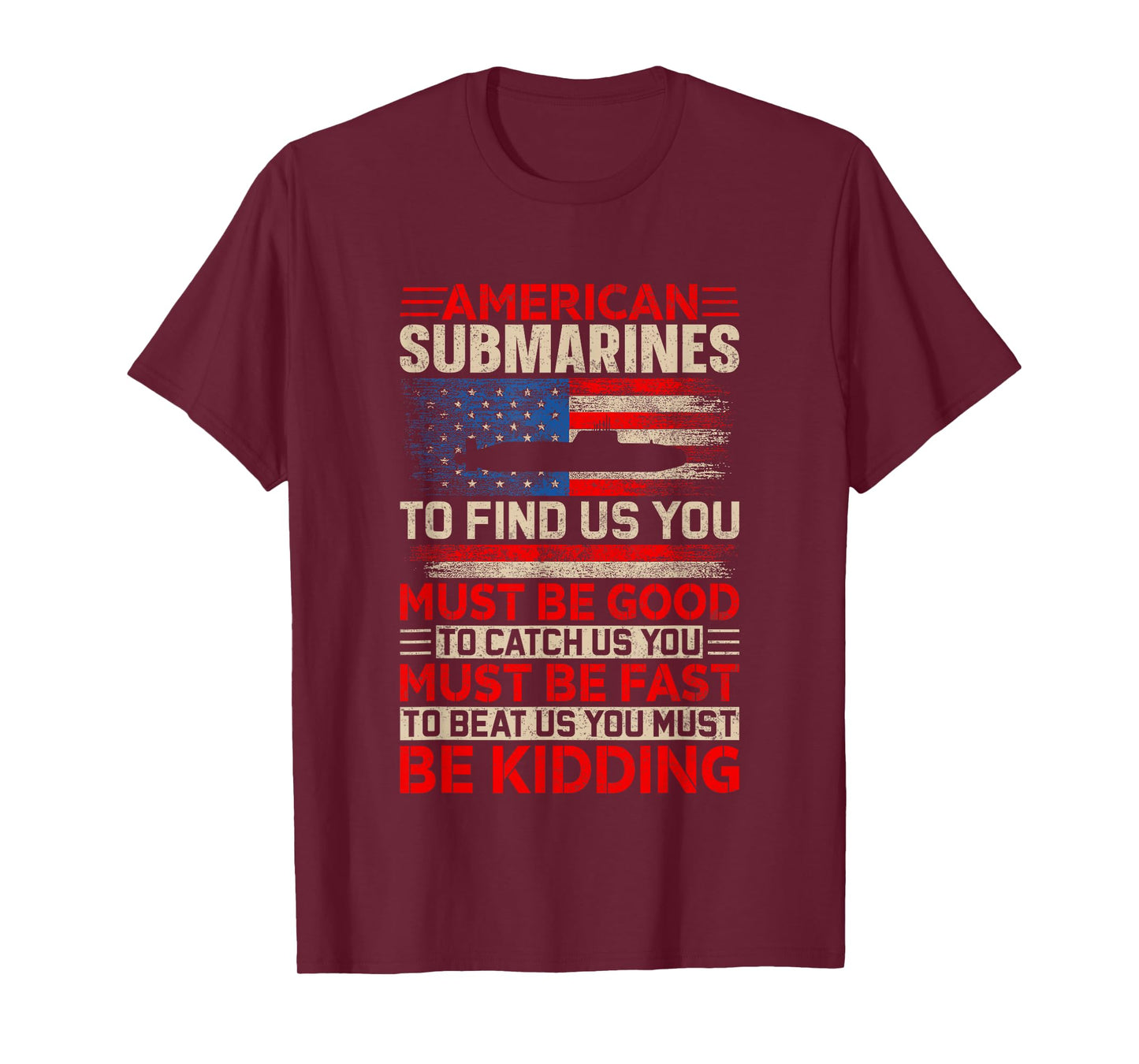 American Submarines Retro US Military Submarine Torpedo T-Shirt