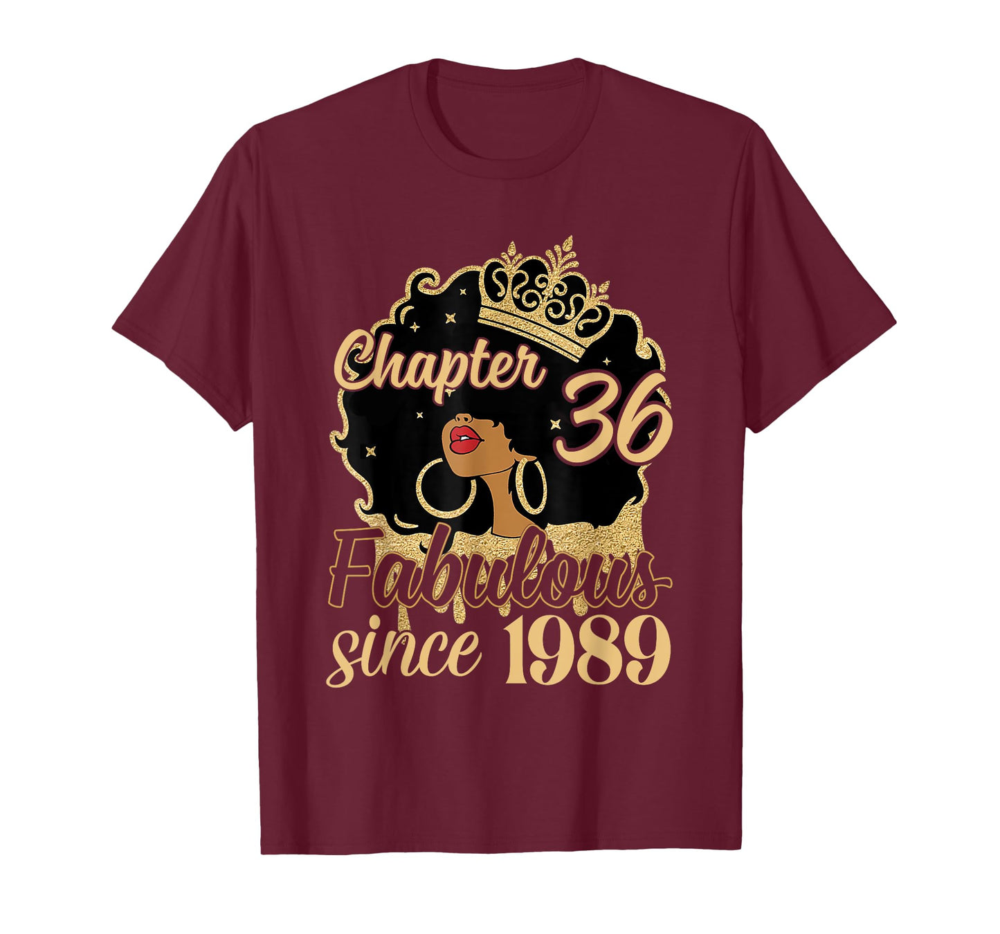 Chapter 36 Fabulous Since 1989 36th Birthday for Girls Women T-Shirt