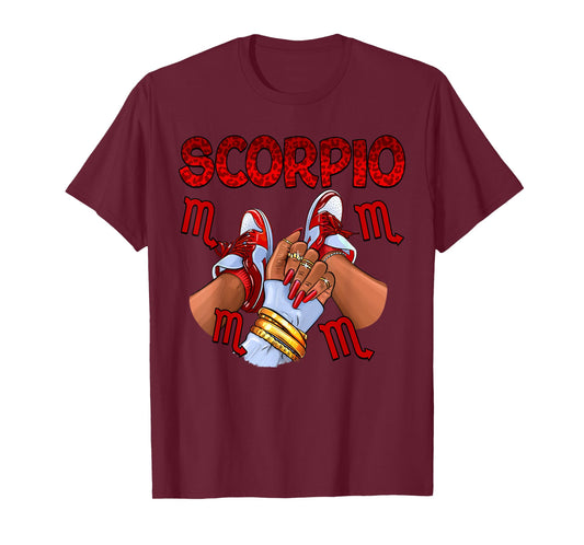 Scorpio Queen Birthday Women Sneakers Zodiac Sign Bday T-Shirt