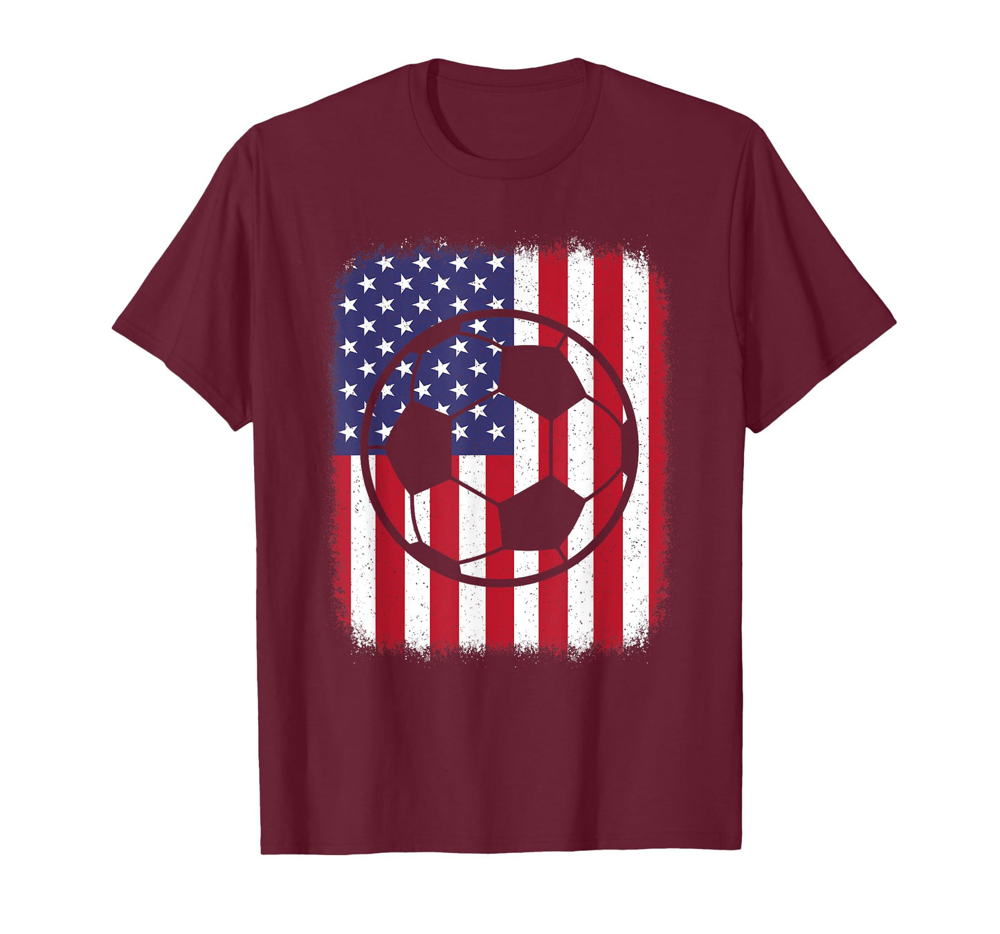 American Flag Vintage Soccer Player Men Women Kids T-Shirt