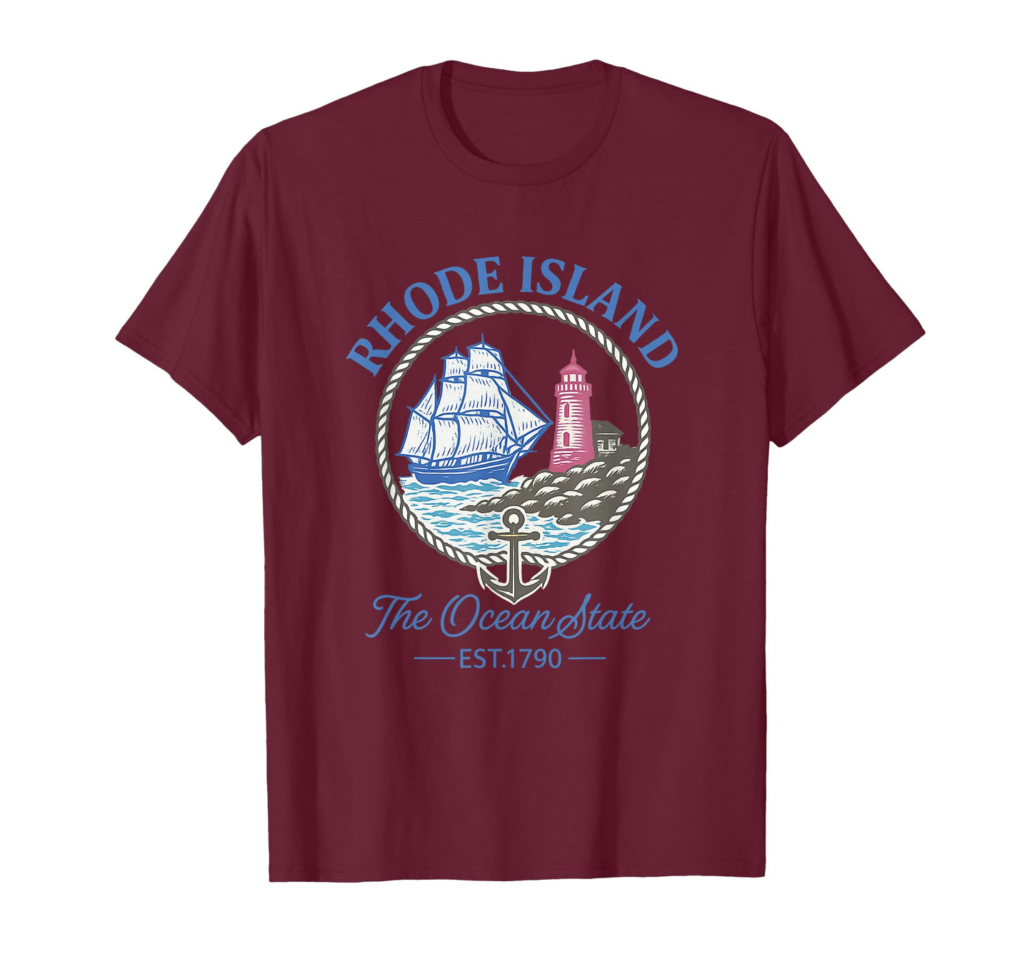 Vintage Rhode Island The Ocean State Tshirt T-Shirt