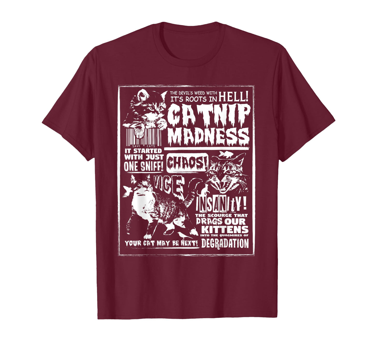 Catnip Madness Cute Kitten Cat Lover Gift for Cat Owners T-Shirt