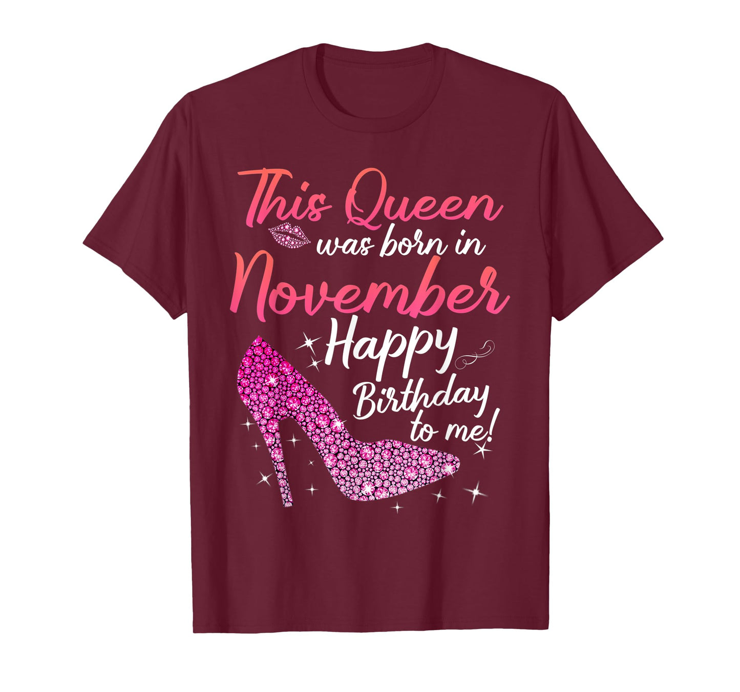 Black Queens Are Born In November Birthday Shirts for women T-Shirt