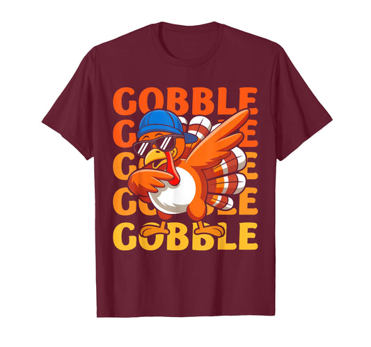 Turkey Thanksgiving Pilgrim Costume Boys Kids Toddler Youth T-Shirt
