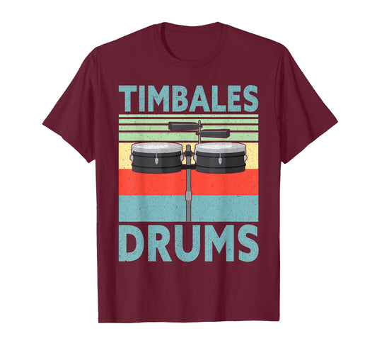 Timbales Drums Vintage Retro Unisex T-Shirt