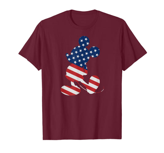 Disney Mickey Mouse American Flag USA T Shirt T-Shirt