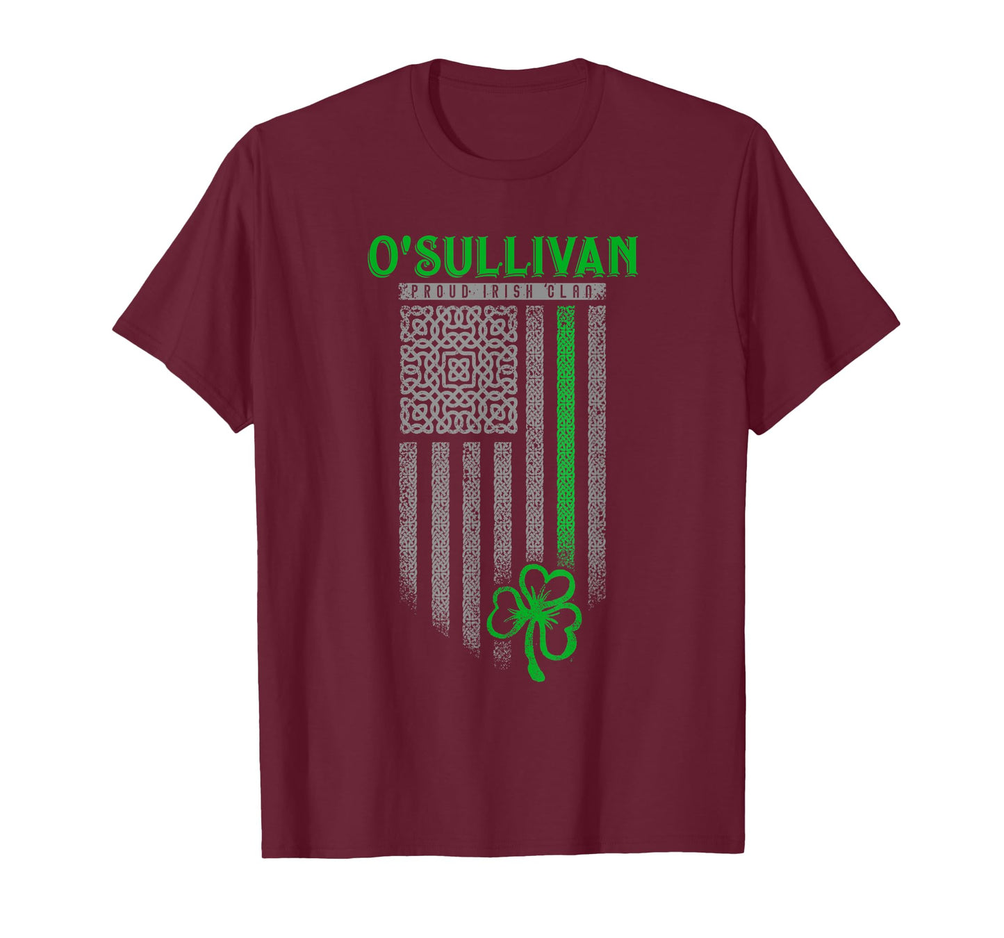 O'Sullivan Irish Heritage Shamrock USA Flag - O'Sulli Family T-Shirt for Women Kids Men