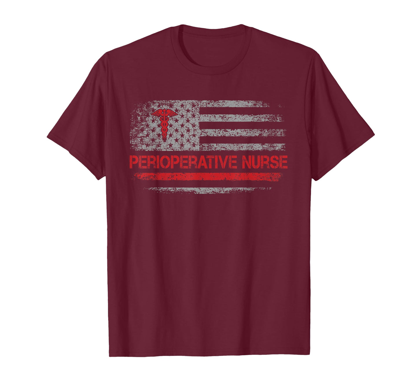 American Flag Nurse Perioperative Nurse Funny Nursing T-Shirt