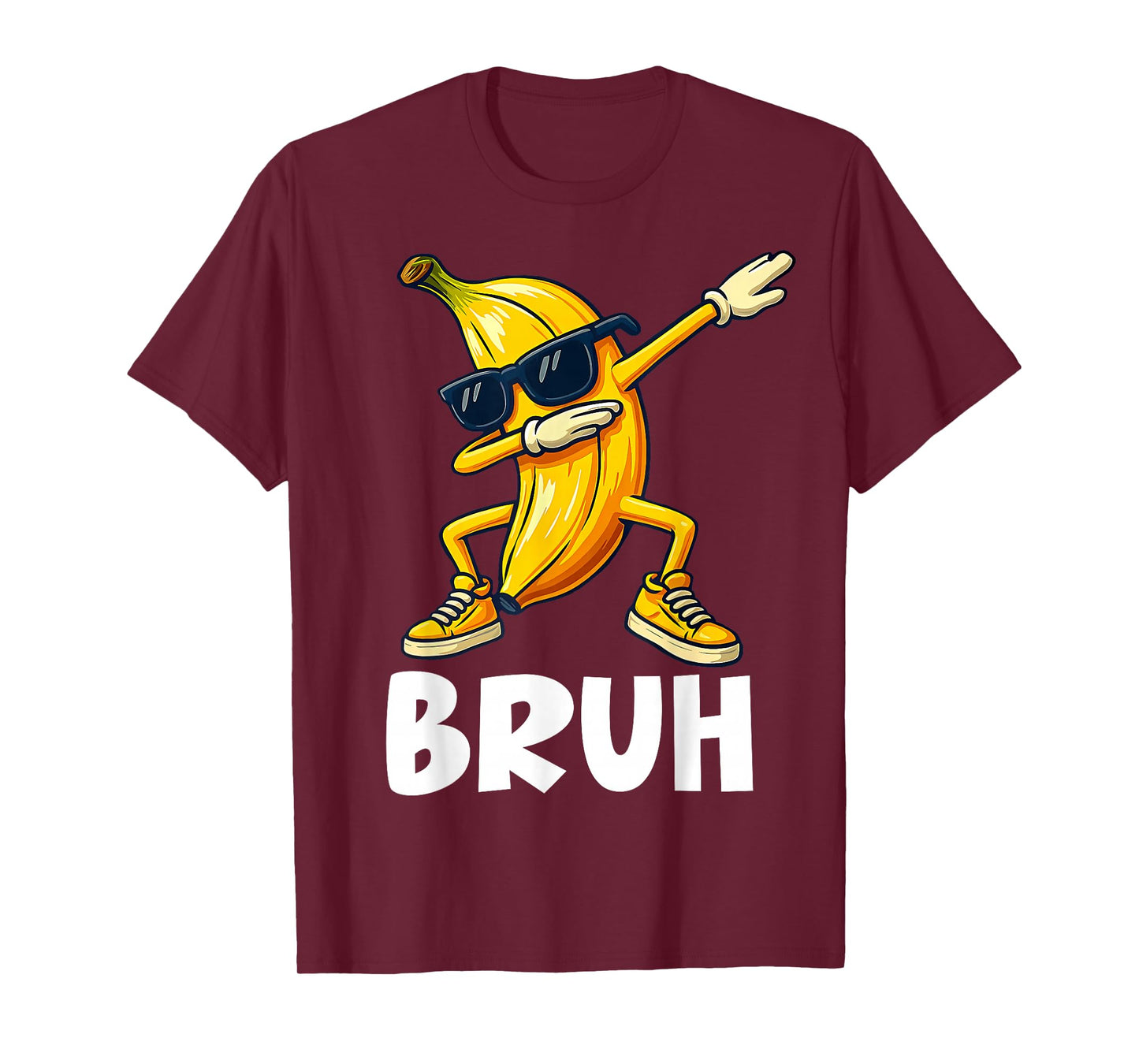 Funny Dabbing Banana Bruh Banana Lovers Retro Boys Men T-Shirt