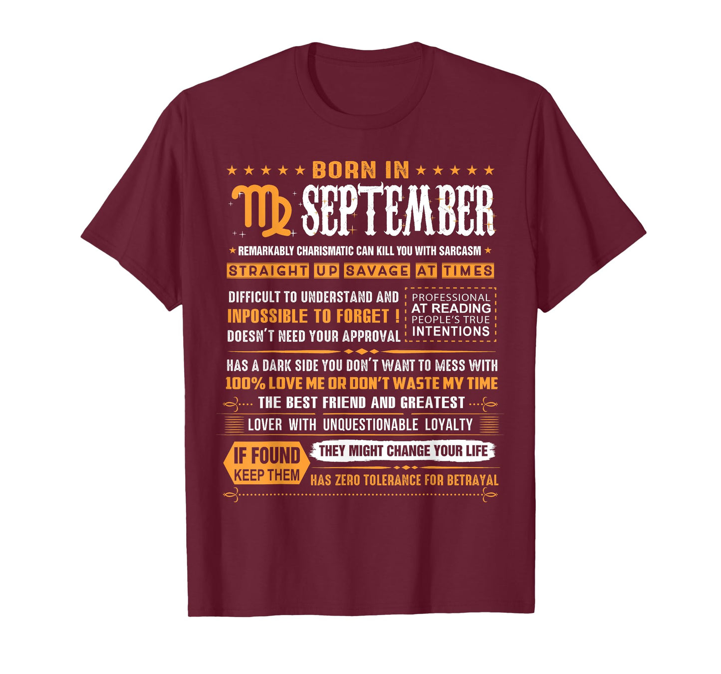 September Birthday Gifts - Born In September Virgo T-Shirt T-Shirt