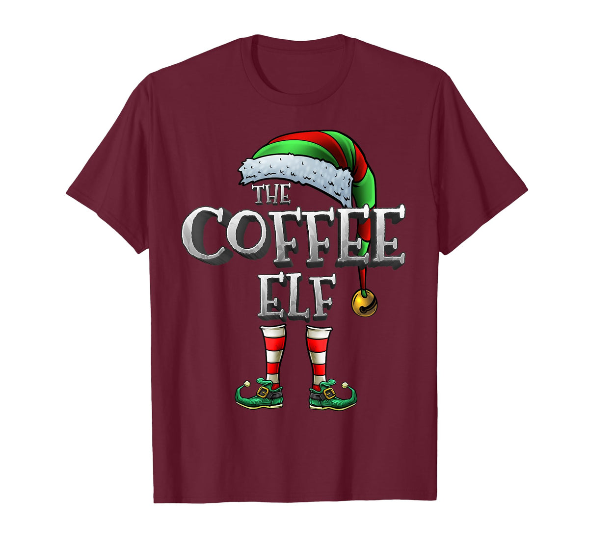 The Coffee Elf Shirt Matching Family Coffee Christmas Elf T-Shirt