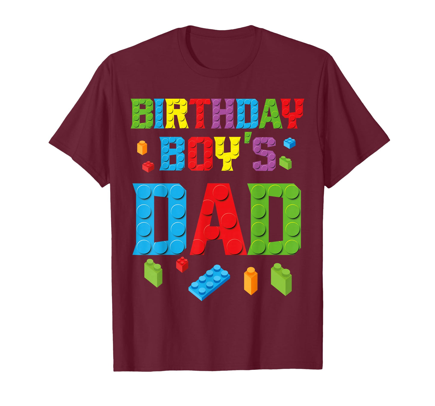 Master Builder Birthday Boy's Dad Building Bricks Blocks Men T-Shirt