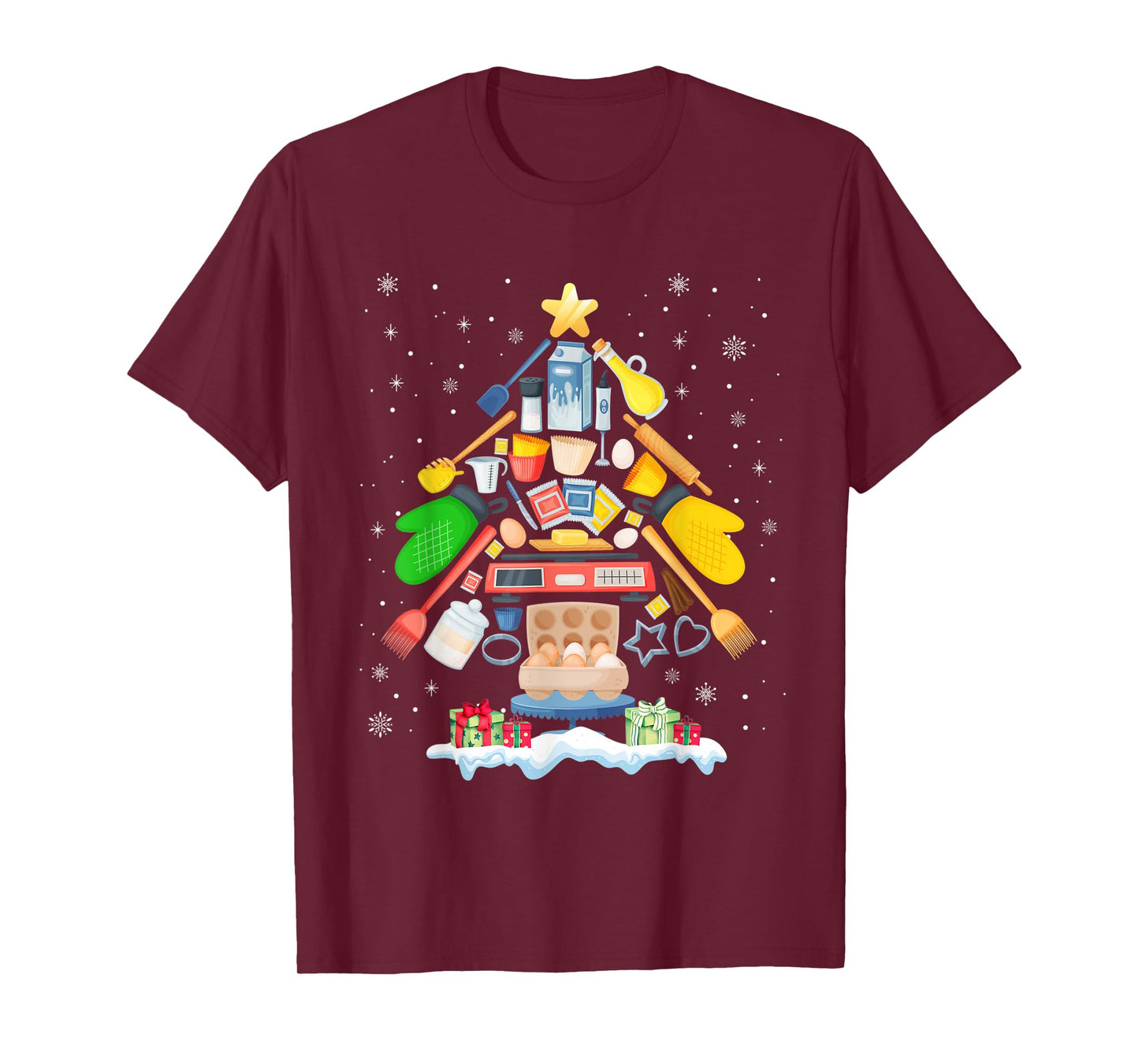 Baking Christmas Tree Pajama Merry Christmas Baker Xmas T-Shirt