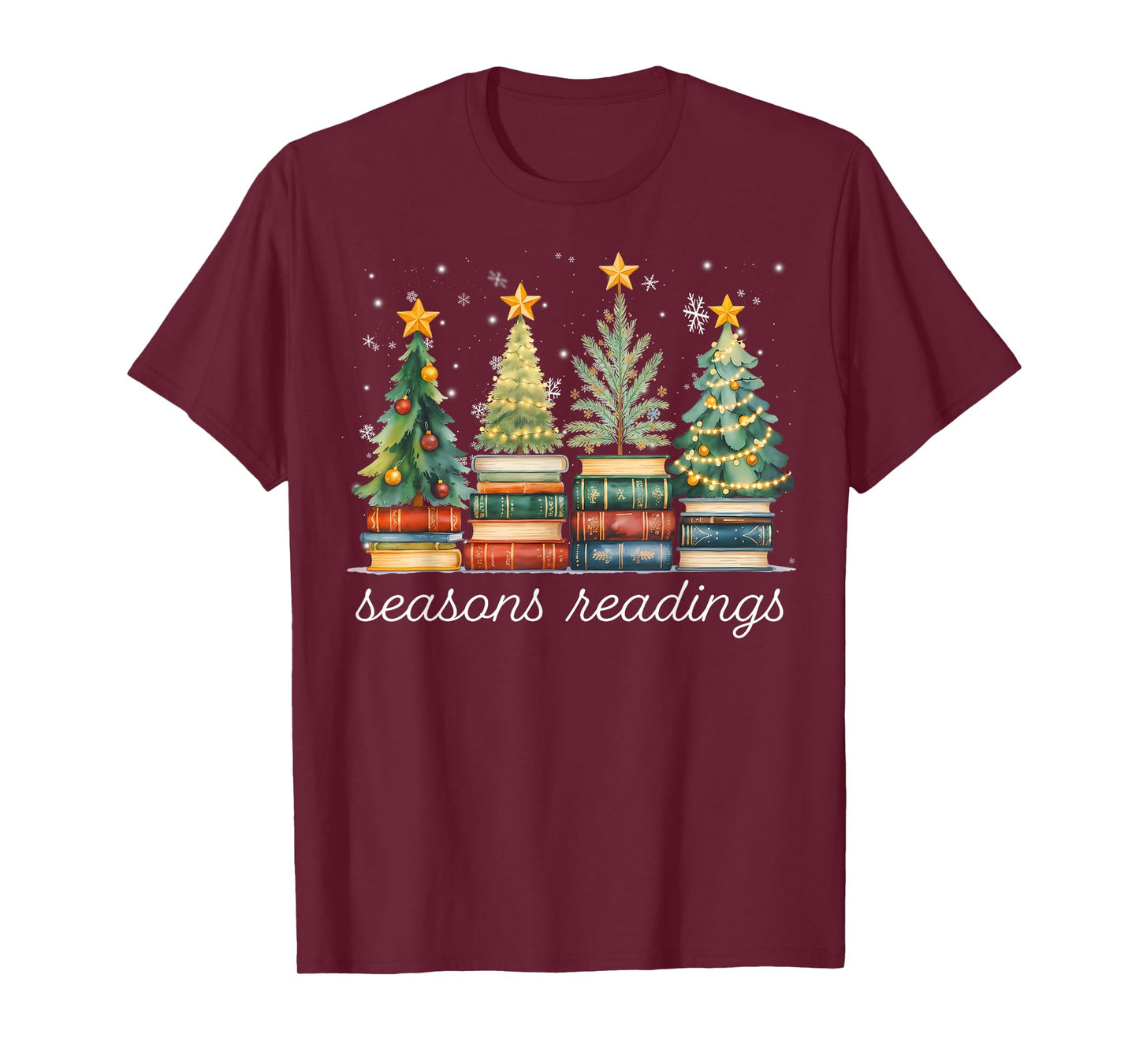 Seasons Readings All Booked for Christmas Book Reading Lover T-Shirt