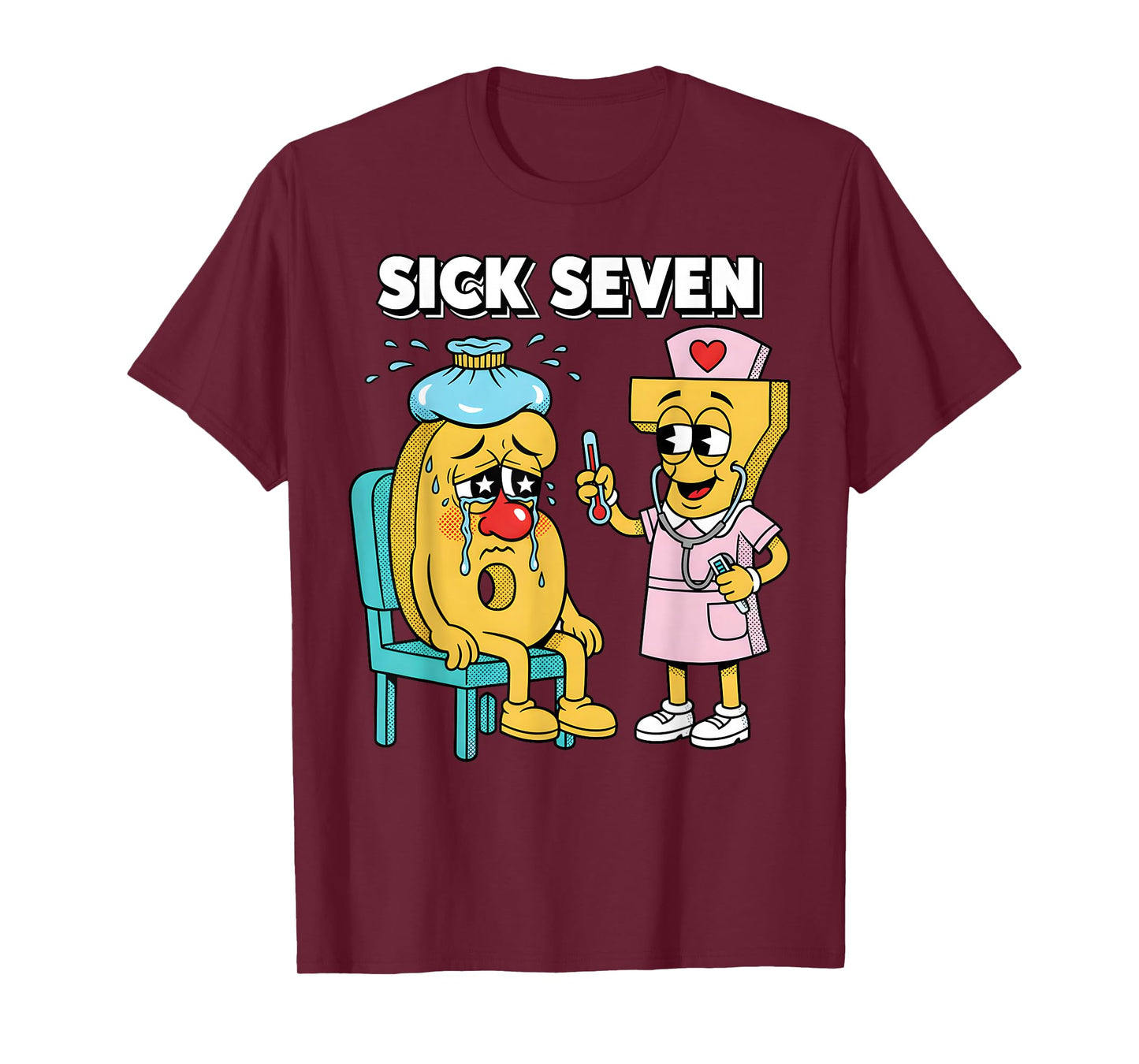 Sick Seven Meme Six Seven Sick 7 Funny Nurse Women Men T-Shirt
