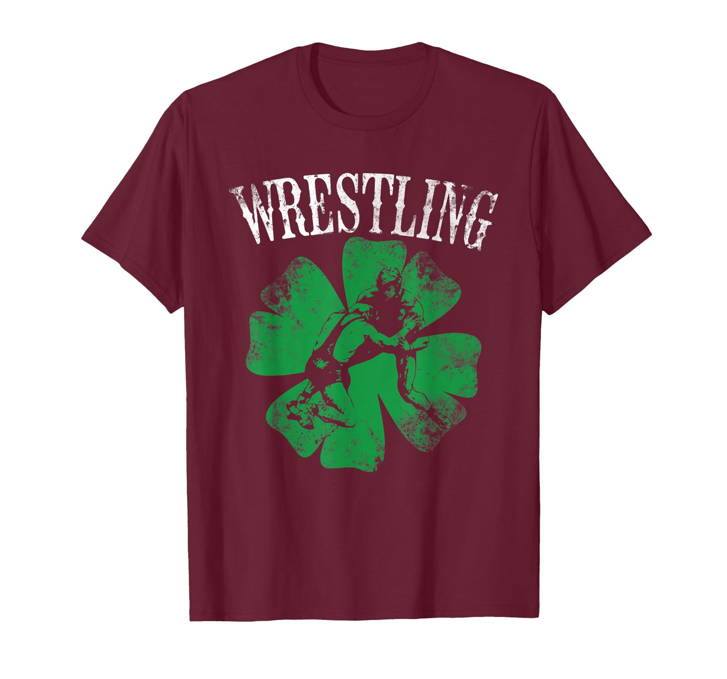 Irish American Flag Shamrock Wrestling St Patrick's Day Gift Women Kids Men T-Shirt