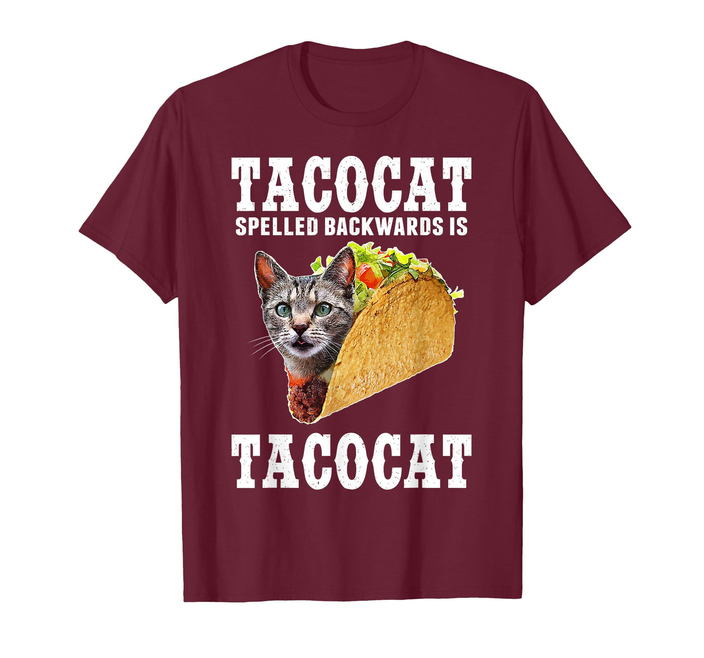 Tacocat Spelled Backwards is Tacocat Funny Cat Gift T-Shirt