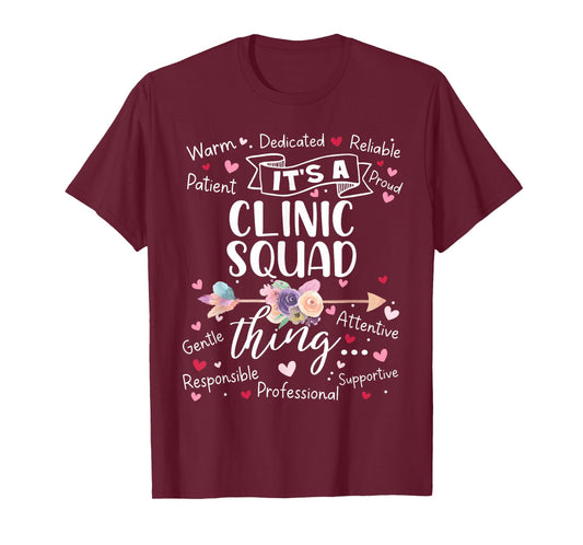 Clinic Squad School Nurse Team Crew Mother's Day Elemtary T-Shirt