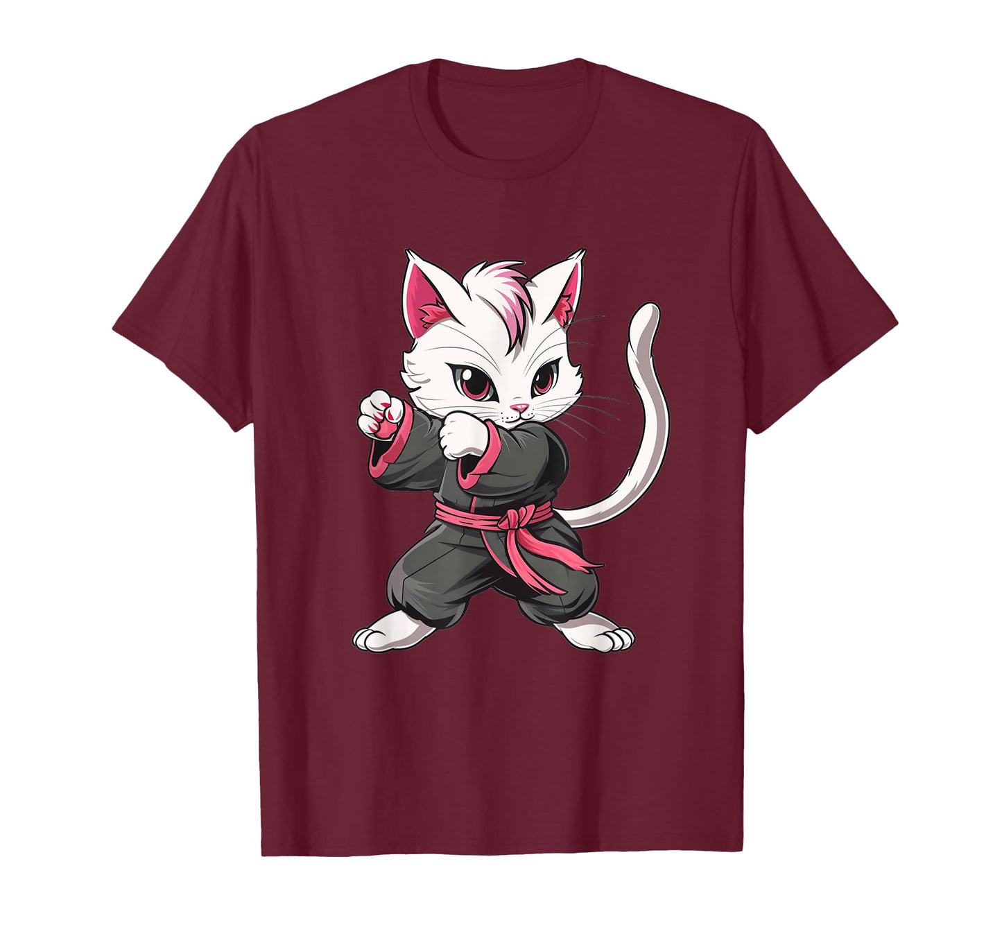 Karate Taekwondo Funny Cat Jiu Jitsu Women Girls MMA T-Shirt