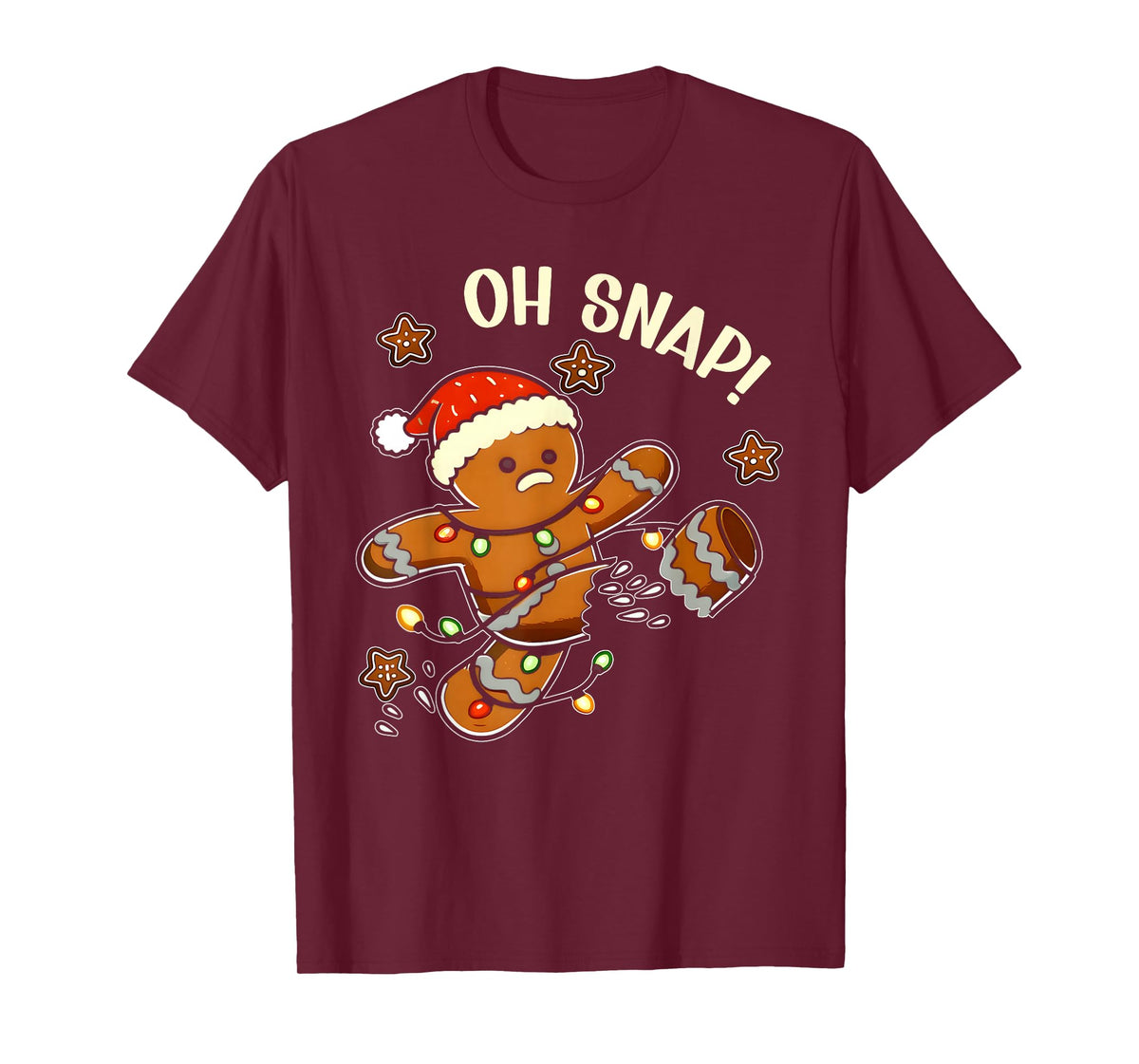 Gingerbread Man Oh Snap Christmas Funny Cookie Baking Kids T-Shirt