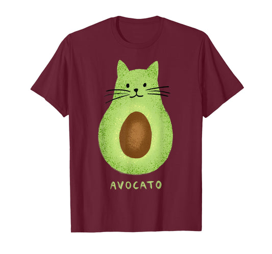 Avocato Funny Cute Cat Avocado Vegan and Cat Owner Kitten T-Shirt