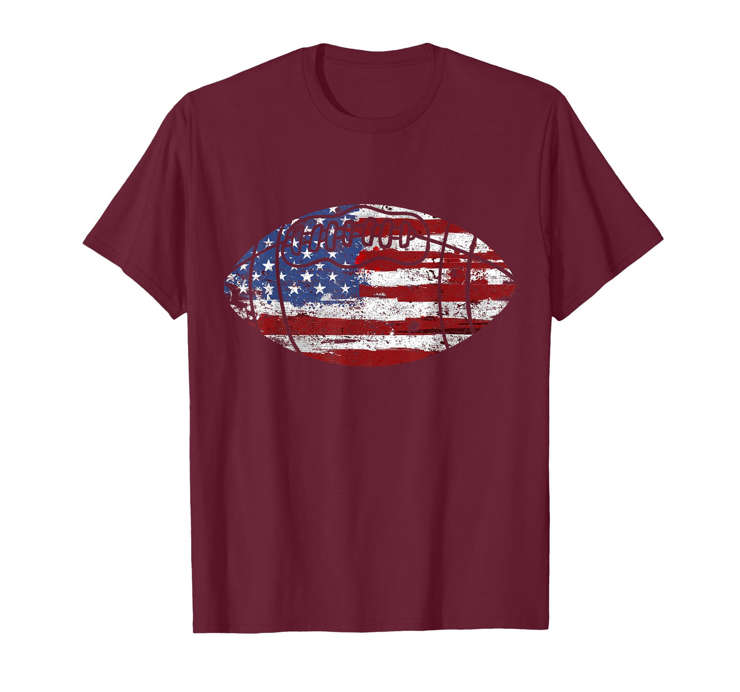 Football USA American Flag Vintage Gift T-Shirt Small