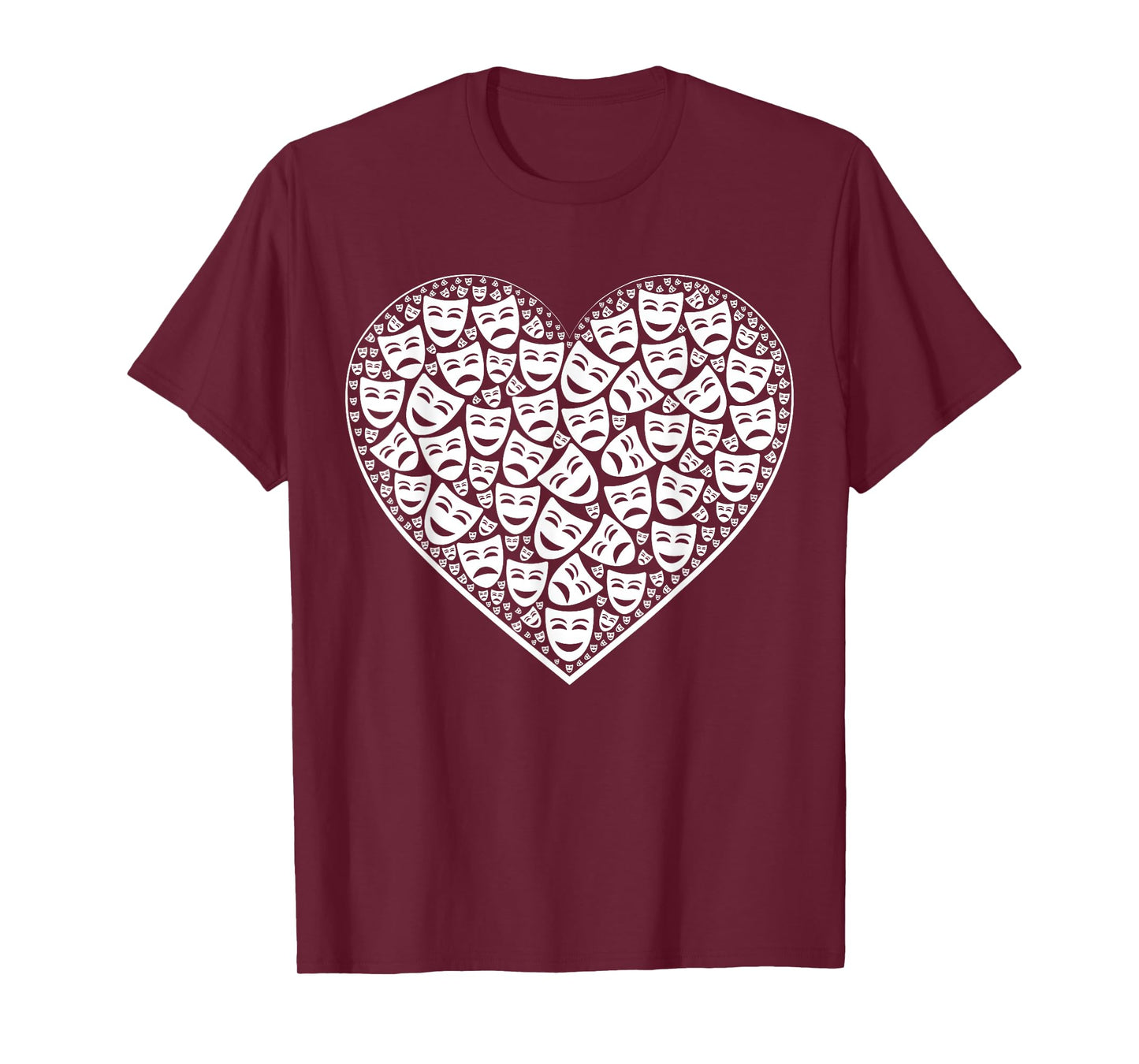 Drama Theatre Nerd Mask Lover Heart Theater Actress Gifts T-Shirt