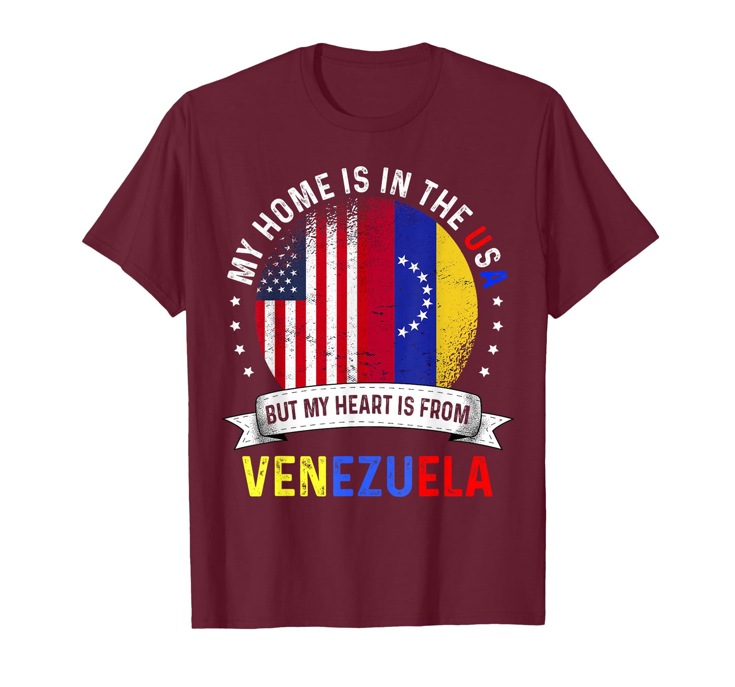 Venezuelan American Patriot Heart is from Venezuela Flag T-Shirt