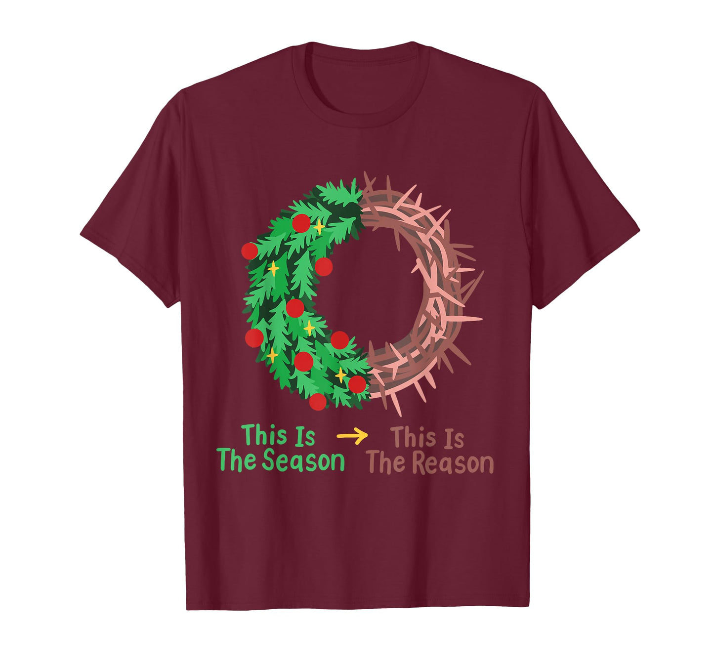 Christian Christmas Jesus This is The Season The Reason T-Shirt