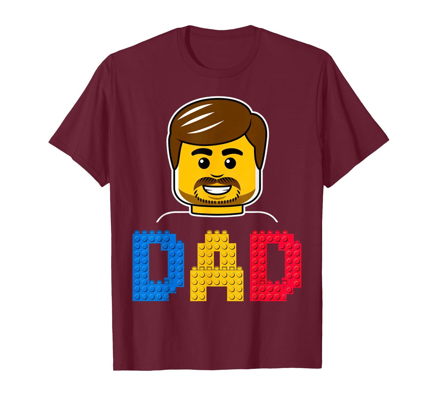 Family Dad Master Builder Building Bricks Blocks Fathers Day T-Shirt
