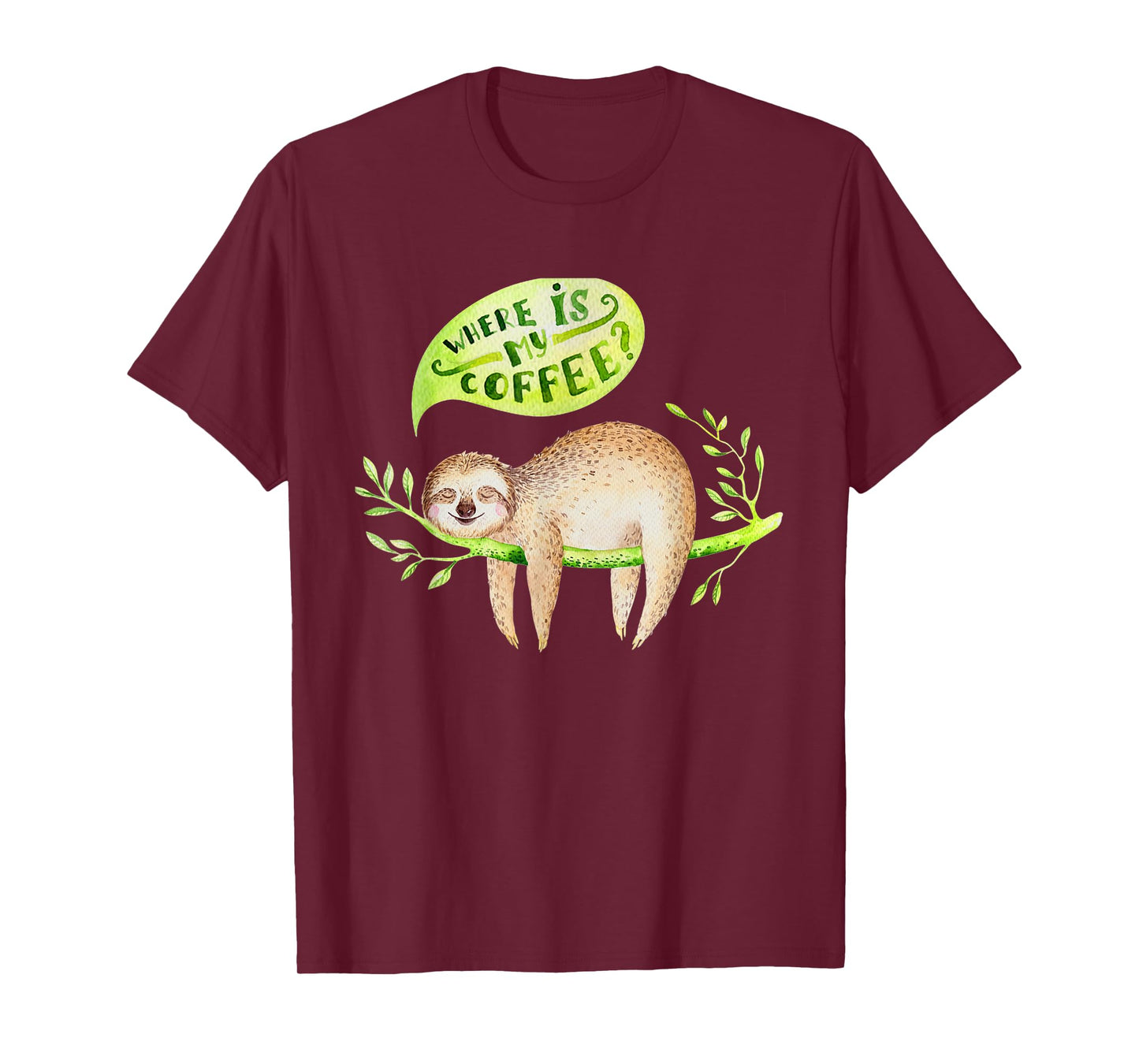 Cute Baby animals sloth nursery T-Shirt