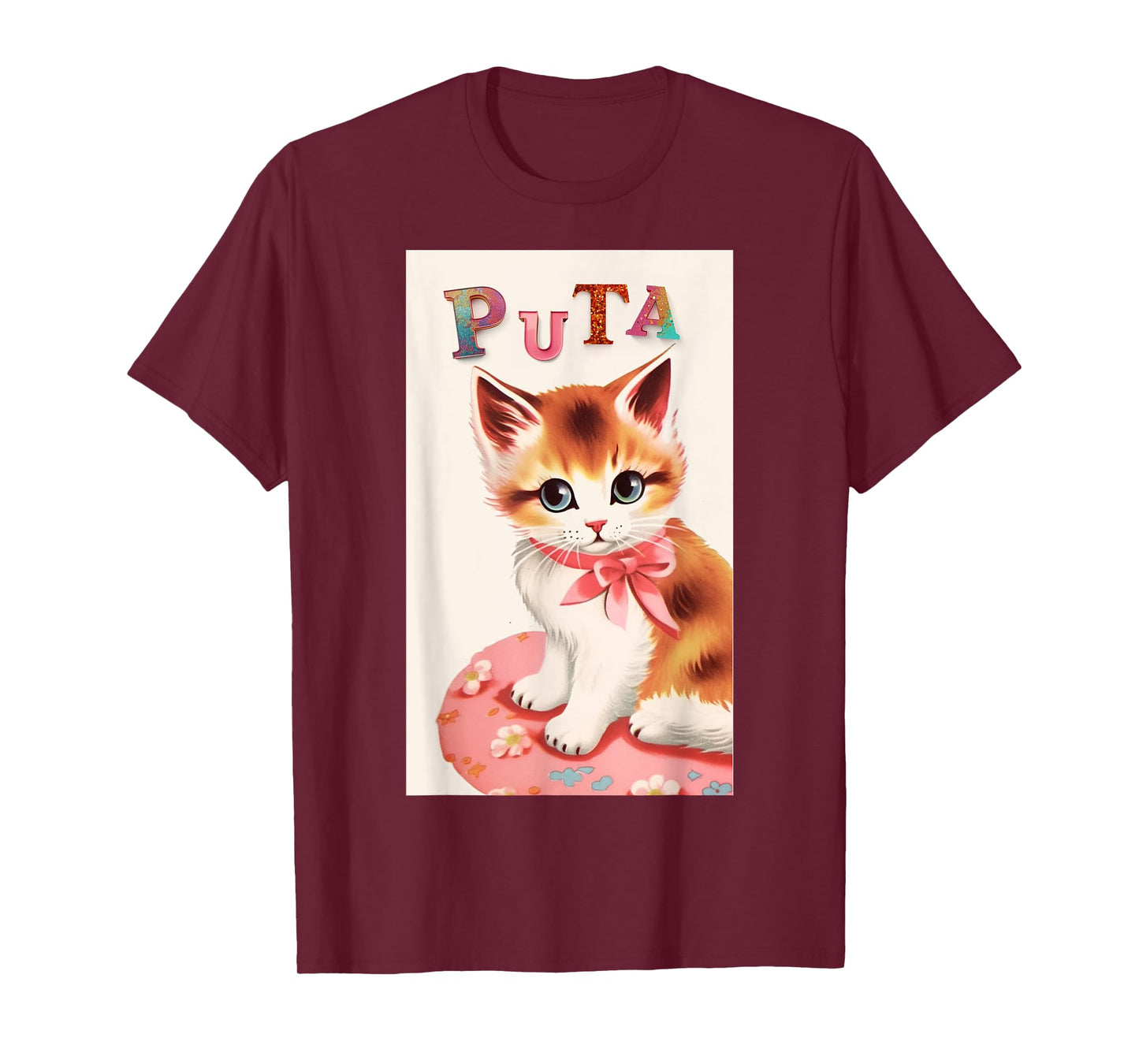 Weirdcore | Oddly specific | Weird Funny Cat Meme | Puta Men Women T-Shirt