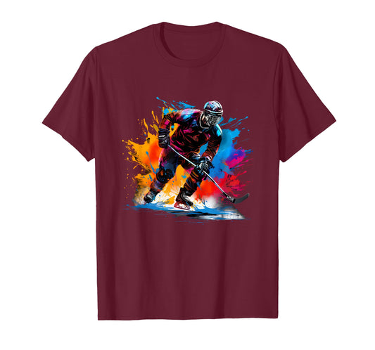 Colorful Ice Hockey T-Shirt