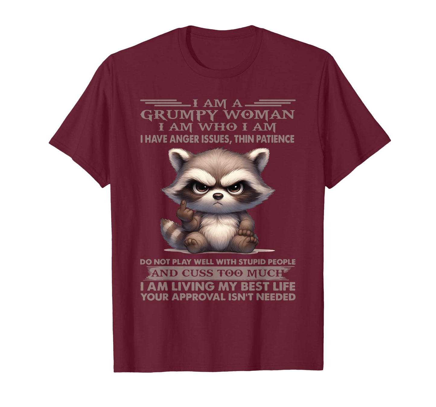 I am a grumpy old woman I am who I am I have anger issue T-Shirt