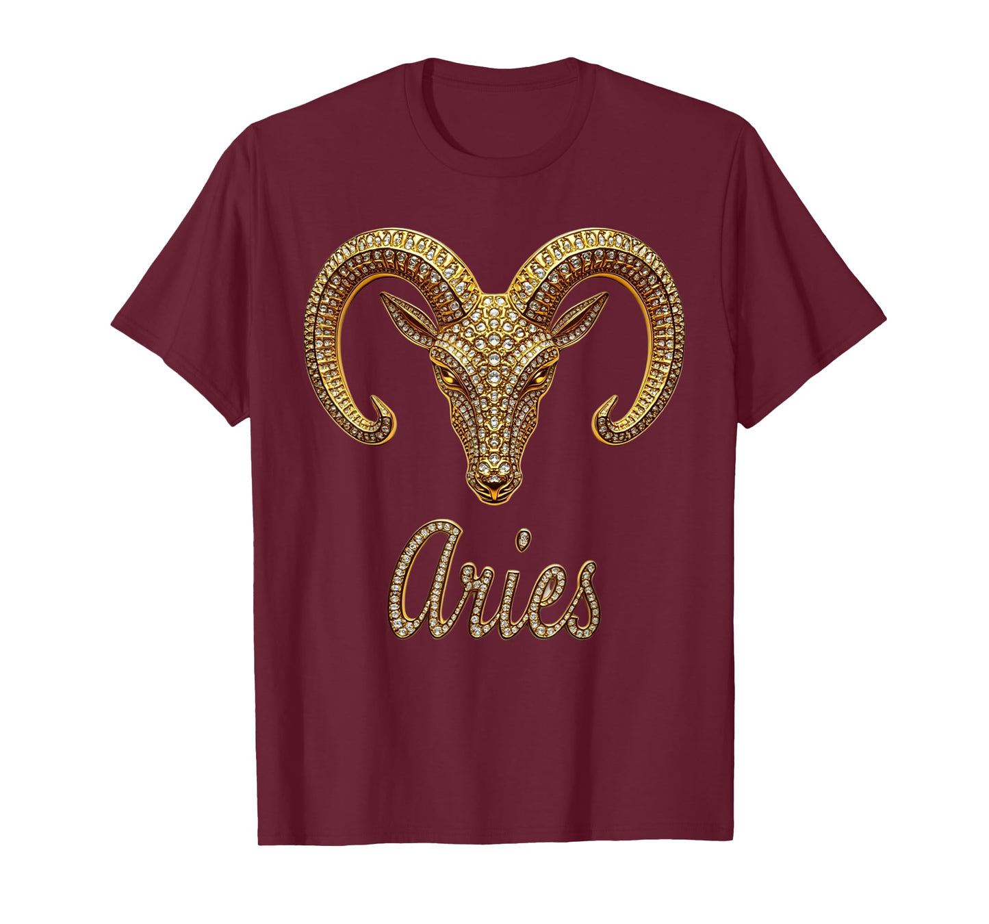 Fancy Gold and Diamond Graphic Aries Gift T-Shirt