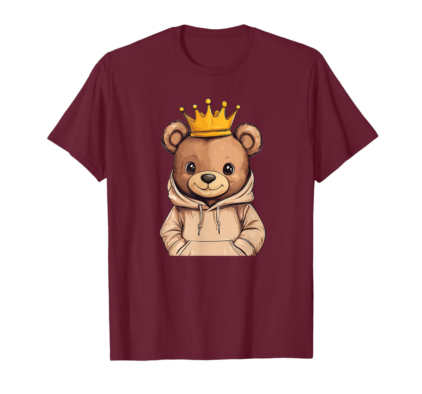 The Cool Teddy Bear King with a Royal Crown and Sweater T-Shirt