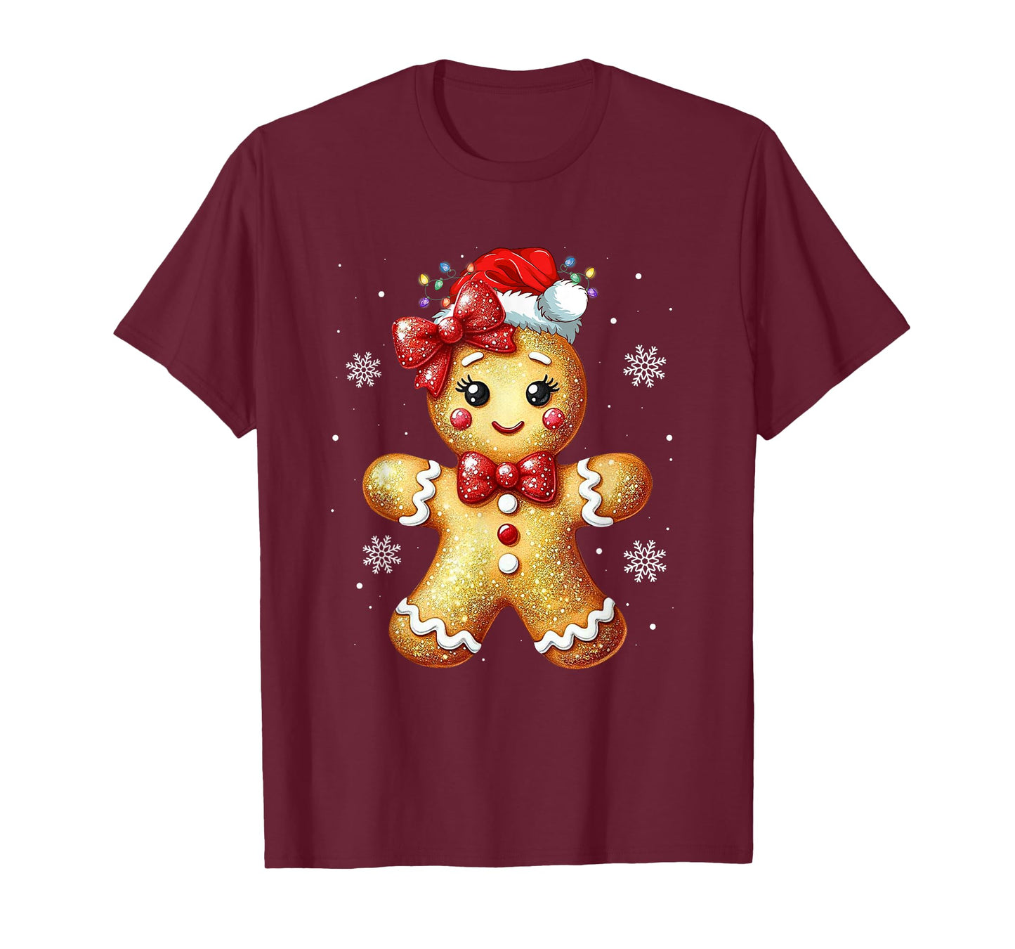 Cute Gingerbread Girl Christmas Cookie Baking Holiday Xmas T-Shirt