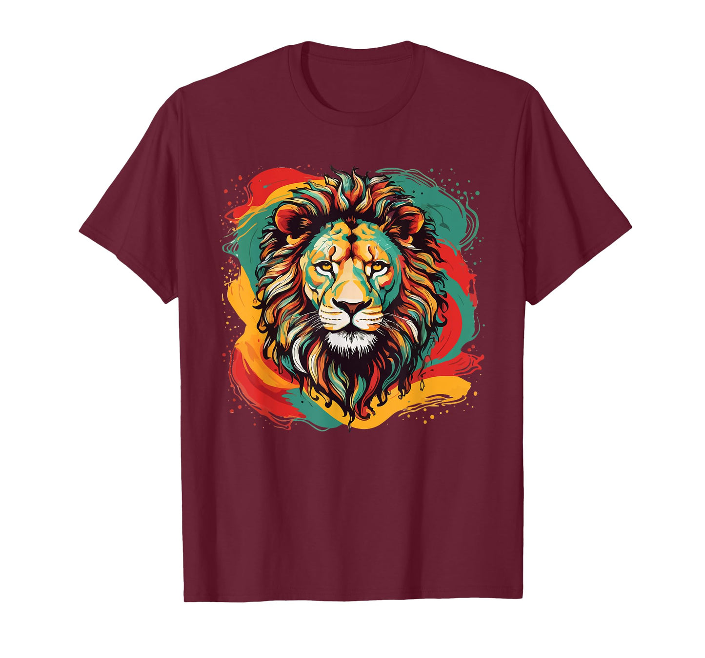 Juneteenth Cool Black History African America Flag Lion T-Shirt