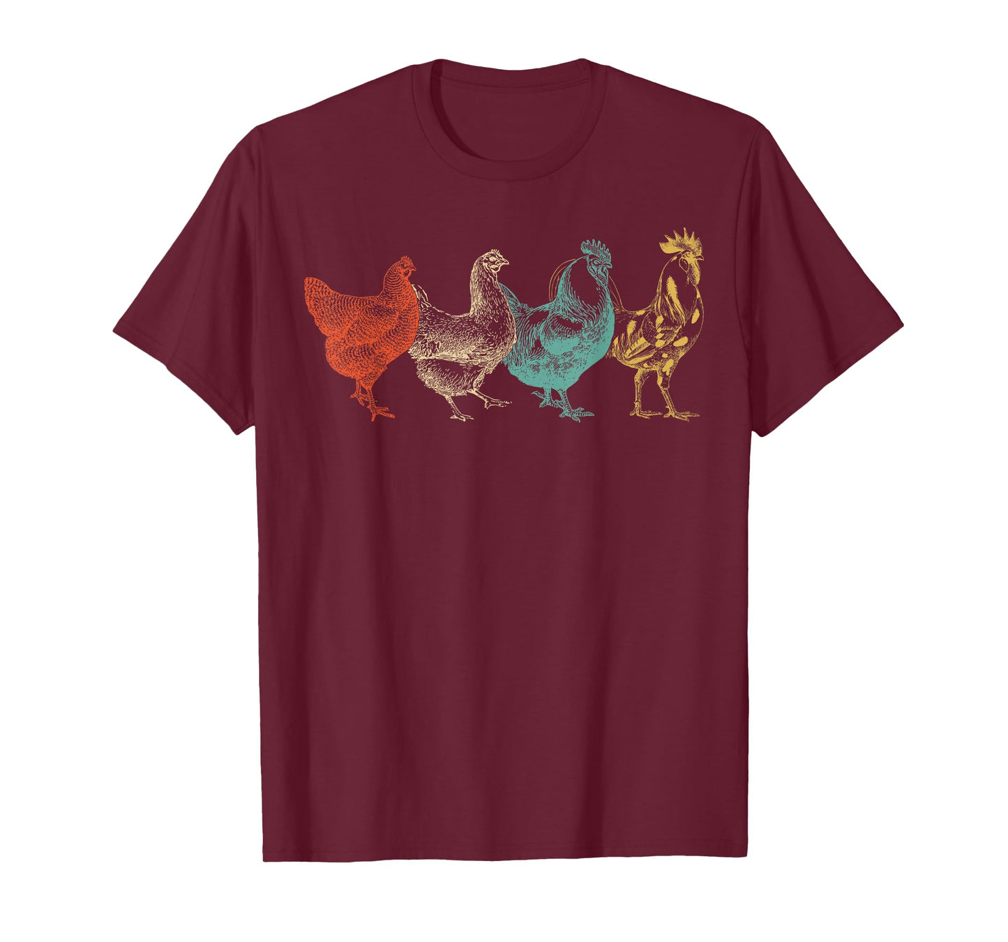 Chicken Retro Vintage Poultry Farmer Women Men Farm Lover T-Shirt