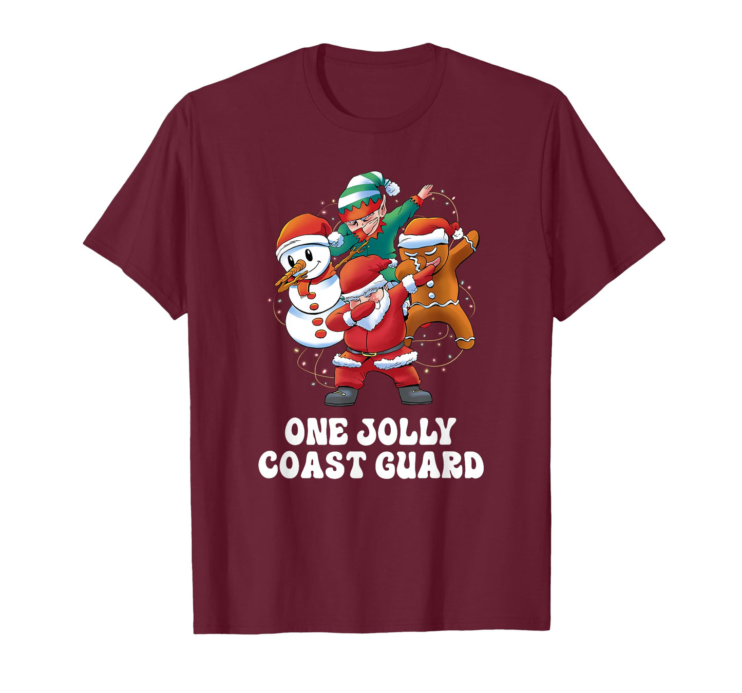 One Jolly Coast Guard Dabbing Santa Christmas T-Shirt