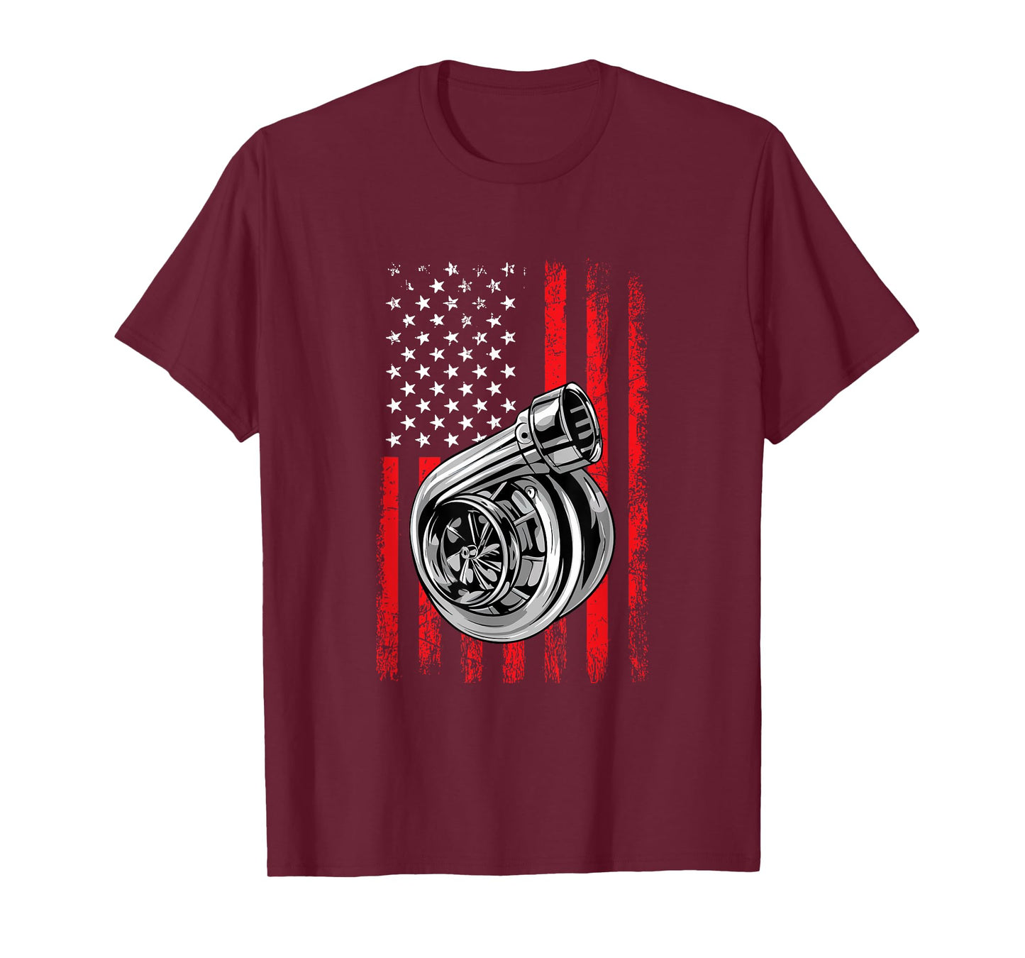 Turbo American Flag, racing turbo T-Shirt