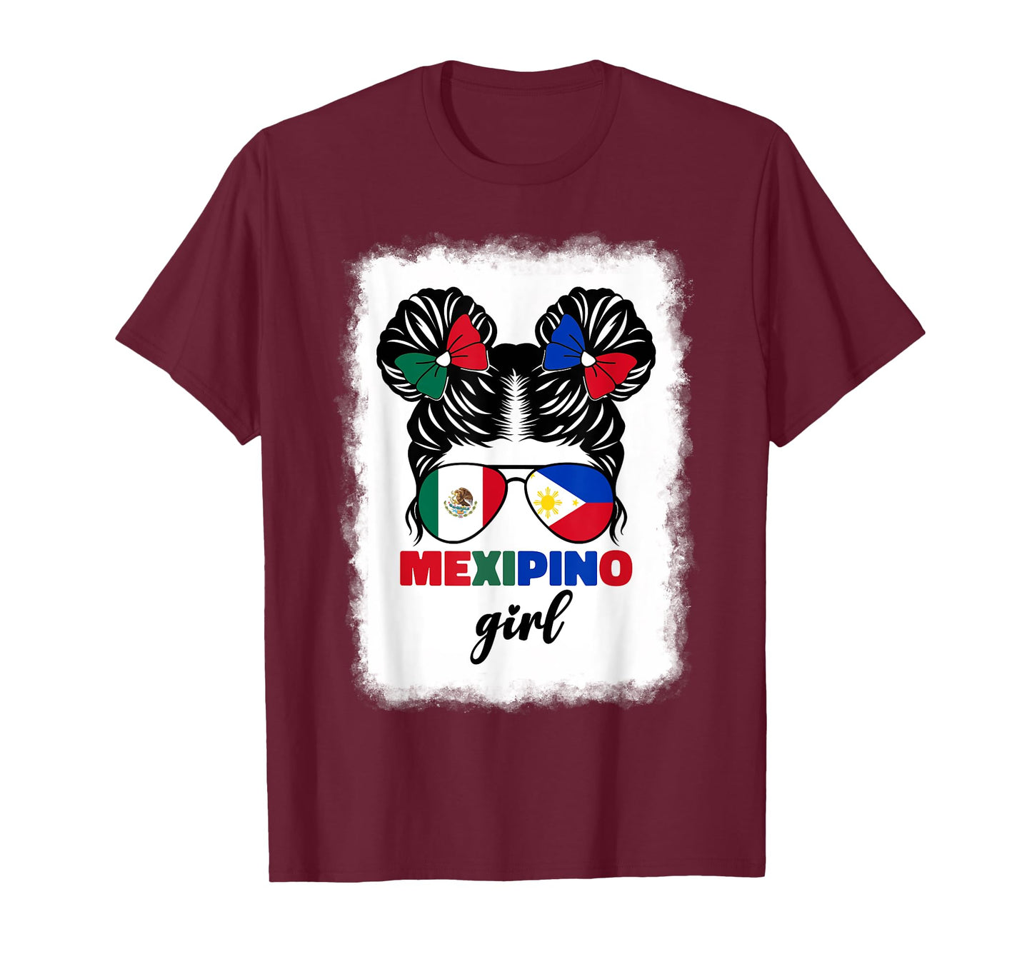 Half Mexican And Filipino Mexico Flag Mexipino Girl Kids Pun T-Shirt