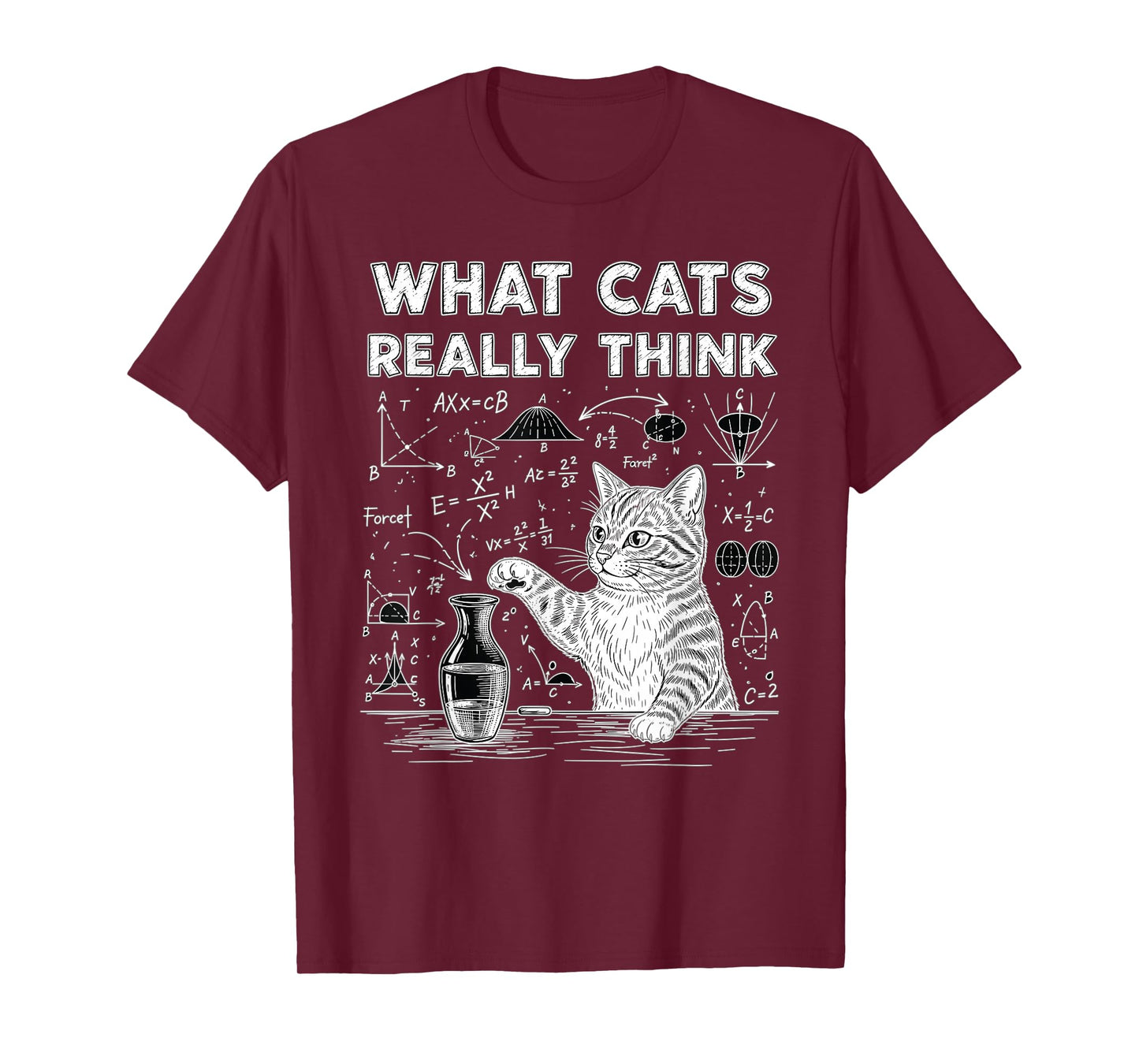 What Cats Really Think Funny Cat Physics Men Kids T-Shirt